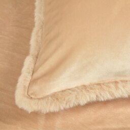 Selena Velvet Duvet Set Natural Superking - Size: Super King - Wilko - thumbnail 4