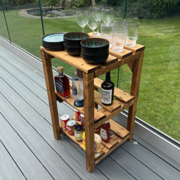 Charles Taylor Bramshall 3 Shelf Storage Table - Size: 90 x 54 x 50cm - Brown - Wilko - thumbnail 5