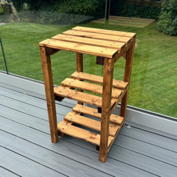 Charles Taylor Bramshall 3 Shelf Storage Table - Size: 90 x 54 x 50cm - Brown - Wilko - thumbnail 4