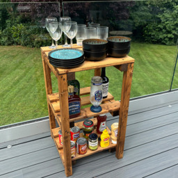 Charles Taylor Bramshall 3 Shelf Storage Table - Size: 90 x 54 x 50cm - Brown - Wilko - thumbnail 7