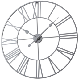 EOS Grey Skeleton Wall Clock with Roman Numerals 80cm - Size: 80 x 80 x 2cm - Home Garden Direct - Wilko - thumbnail 4