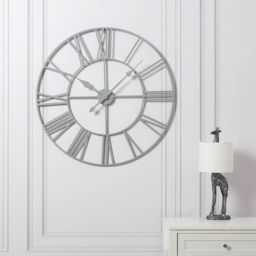 EOS Grey Skeleton Wall Clock with Roman Numerals 80cm - Size: 80 x 80 x 2cm - Home Garden Direct - Wilko - thumbnail 3