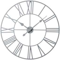 EOS Grey Skeleton Wall Clock with Roman Numerals 80cm - Size: 80 x 80 x 2cm - Home Garden Direct - Wilko - thumbnail 1