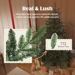 Everglow Realistic Artificial Christmas Tree 5ft - Green - Wilko - thumbnail 6