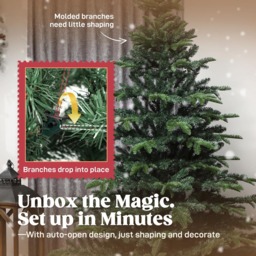 Everglow Realistic Artificial Christmas Tree 5ft - Green - Wilko - thumbnail 7