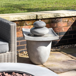 Teamson Home 2 Tier Outdoor Zen Stones Fountain with LED Light - Size: 62.0 x 46.0 x 46.0cm - Grey - Wilko - thumbnail 6