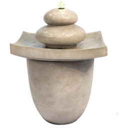 Teamson Home 2 Tier Outdoor Zen Stones Fountain with LED Light - Size: 62.0 x 46.0 x 46.0cm - Grey - Wilko - thumbnail 4