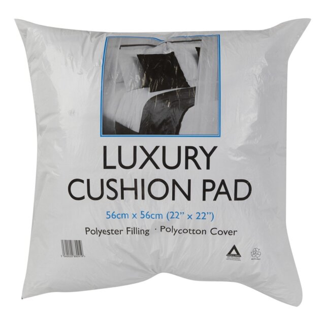 White Luxury Cushion Pad 56 x 56cm - Wilko - image 1