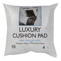 White Luxury Cushion Pad 56 x 56cm - Wilko