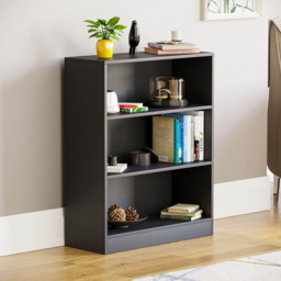 VIDA DESIGNS Cambridge 3 Shelf Black Low Bookcase - Wilko - thumbnail 7