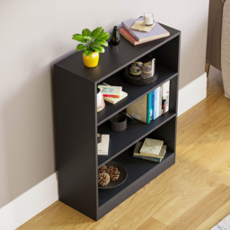 VIDA DESIGNS Cambridge 3 Shelf Black Low Bookcase - Wilko - thumbnail 5