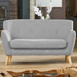 Lynwood 2 Seater Light Grey Fabric Sofa - Artemis Home - Wilko - thumbnail 1