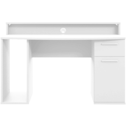 Flair Power Z Compact White LED Gaming Desk - Size: 91.1 x 65 x 140cm - Wilko - thumbnail 4