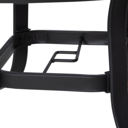 Outsunny Round Tempered Glass Top Garden Dining Table Black - Size: 110 x 8 x 111cm - Wilko - thumbnail 4