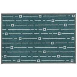 JVL Savio Teal Mat 40 x 60cm - Blue - JVL Homewares - Wilko