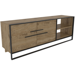 Decorotika Polka 2 Door Oud and Black TV Unit - Size: 56.6 x 160 x 38.5cm - Multi - Wilko - thumbnail 4