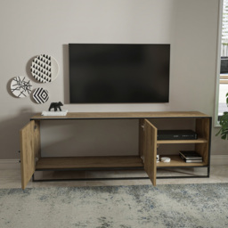 Decorotika Polka 2 Door Oud and Black TV Unit - Size: 56.6 x 160 x 38.5cm - Multi - Wilko - thumbnail 5