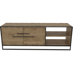 Decorotika Polka 2 Door Oud and Black TV Unit - Size: 56.6 x 160 x 38.5cm - Multi - Wilko - thumbnail 3