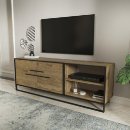 Decorotika Polka 2 Door Oud and Black TV Unit - Size: 56.6 x 160 x 38.5cm - Multi - Wilko - thumbnail 6