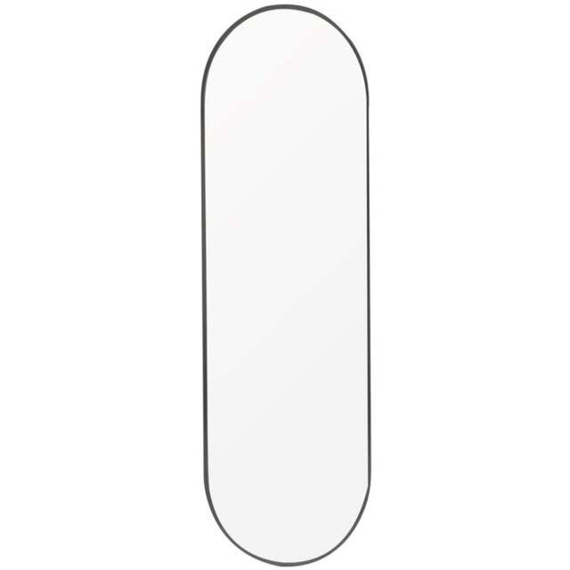 Living and Home Black Oval Frame Full Length Wall Mirror 40 x 150cm - Size: 150 x 40cm - Wilko - image 1