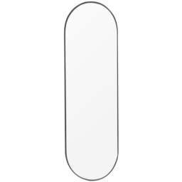 Living and Home Black Oval Frame Full Length Wall Mirror 40 x 150cm - Size: 150 x 40cm - Wilko
