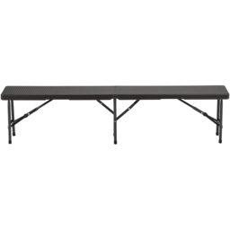 Living and Home Set of 2 Rattan Black Folding Bench - Size: 2 Seater - Wilko - thumbnail 4