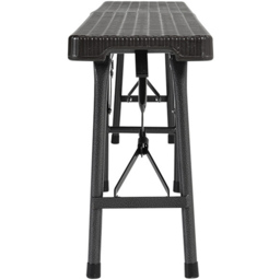 Living and Home Set of 2 Rattan Black Folding Bench - Size: 2 Seater - Wilko - thumbnail 5