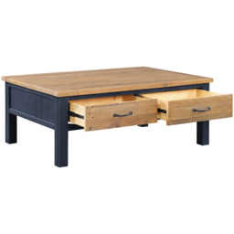 Baumhaus Splash of Blue 4 Drawer Wooden Coffee Table - Wilko - thumbnail 4