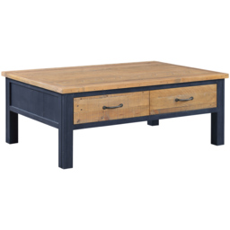 Baumhaus Splash of Blue 4 Drawer Wooden Coffee Table - Wilko - thumbnail 3