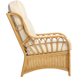 Desser Furniture Vale Light Oak Natural Rattan Cloud Chair - Size: 100 x 65 x 87cm - Brown - Wilko - thumbnail 5