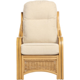 Desser Furniture Vale Light Oak Natural Rattan Cloud Chair - Size: 100 x 65 x 87cm - Brown - Wilko - thumbnail 4