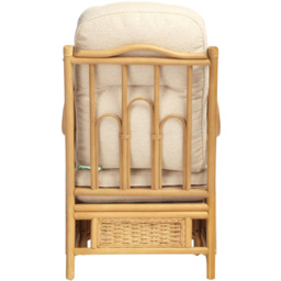 Desser Furniture Vale Light Oak Natural Rattan Cloud Chair - Size: 100 x 65 x 87cm - Brown - Wilko - thumbnail 6