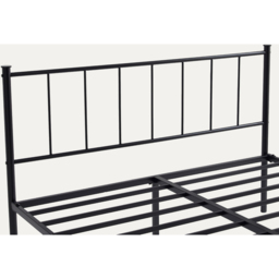 Brooklyn Finn King Size Black Metal Bed Frame with Headboard and Footboard - Wilko - thumbnail 4