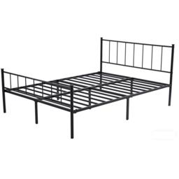 Brooklyn Finn King Size Black Metal Bed Frame with Headboard and Footboard - Wilko - thumbnail 3