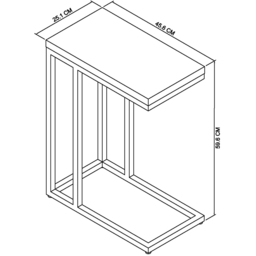 Bentley Designs Renzo C Shape Zinc and Dark Grey Sofa Table - Size: 61 x 46 x 25cm - Wilko - thumbnail 6