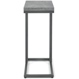 Bentley Designs Renzo C Shape Zinc and Dark Grey Sofa Table - Size: 61 x 46 x 25cm - Wilko - thumbnail 4