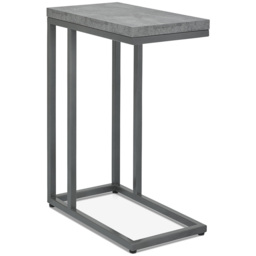 Bentley Designs Renzo C Shape Zinc and Dark Grey Sofa Table - Size: 61 x 46 x 25cm - Wilko - thumbnail 3
