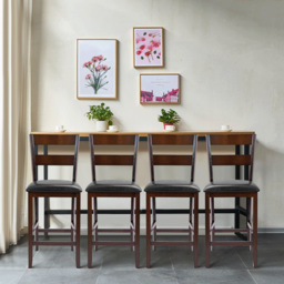 Costway Counter Height Upholstered Bar Stool Set of 2 - Size: 108 x 52 x 30cm - Multi - Wilko - thumbnail 7
