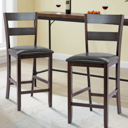 Costway Counter Height Upholstered Bar Stool Set of 2 - Size: 108 x 52 x 30cm - Multi - Wilko - thumbnail 1