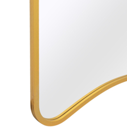MirrorOutlet The Coartans Gold Metal Trapezoid Wall Mirror 180 x 85cm - Wilko - thumbnail 6