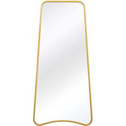 MirrorOutlet The Coartans Gold Metal Trapezoid Wall Mirror 180 x 85cm - Wilko