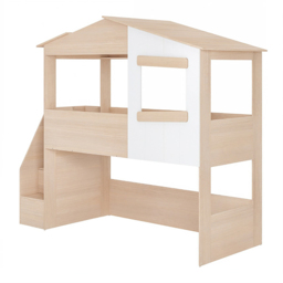 Flair Dreamland Oak Play House Staircase Mid Sleeper - Size: Single - Brown - Wilko - thumbnail 3