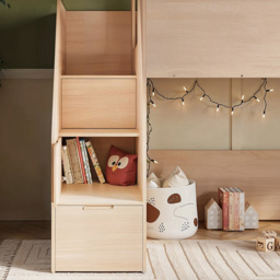 Flair Dreamland Oak Play House Staircase Mid Sleeper - Size: Single - Brown - Wilko - thumbnail 5