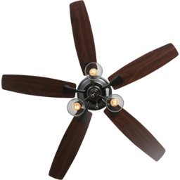 Living and Home 5 Blade Smoked Lampshade Ceiling Fan Light with Remote Control 52 inch - Size: 41.5 x 132 x 132cm - Brown - Wilko - thumbnail 4