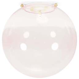 ValueLights Frenchie Brushed Gold and Pink Globe Easy Fit Shade - Size: 25 x 25 x 25cm - Wilko