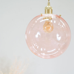 ValueLights Frenchie Brushed Gold and Pink Globe Easy Fit Shade - Size: 25 x 25 x 25cm - Wilko - thumbnail 4