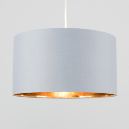 ValueLights Reni Warm Grey and Metallic Gold XL Ceiling Drum Lamp Shade - Size: 34.5 x 25 x 34.5cm - Wilko - thumbnail 4