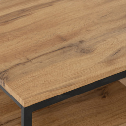 Seconique Durham Light Oak and Black Coffee Table - Size: 50 x 100 x 45cm - Wilko - thumbnail 6