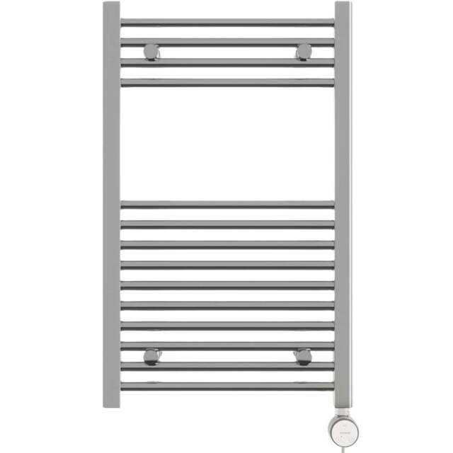 Terma Leo Chrome Electric Towel Rail with 43D Element Upgrade 800 x 500mm - Size: 80 x 50 x 9cm - Silver - Wilko - image 1