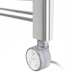 Terma Leo Chrome Electric Towel Rail with 43D Element Upgrade 800 x 500mm - Size: 80 x 50 x 9cm - Silver - Wilko - thumbnail 5